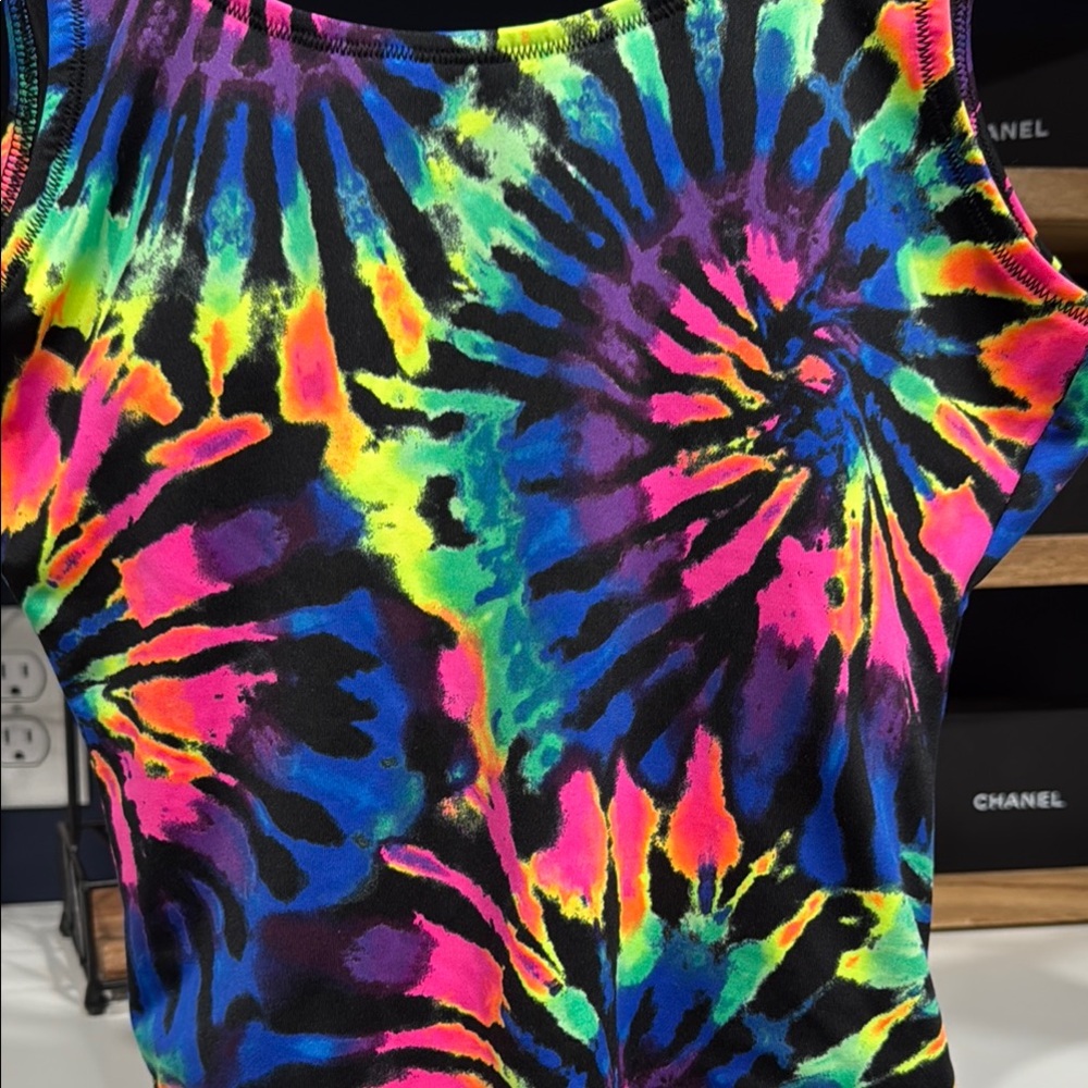 PINK VICTORIA SECRET -- ACTIVE SZ M -Colorful Tie-Dye Swimsuit - Picture 2 of 9